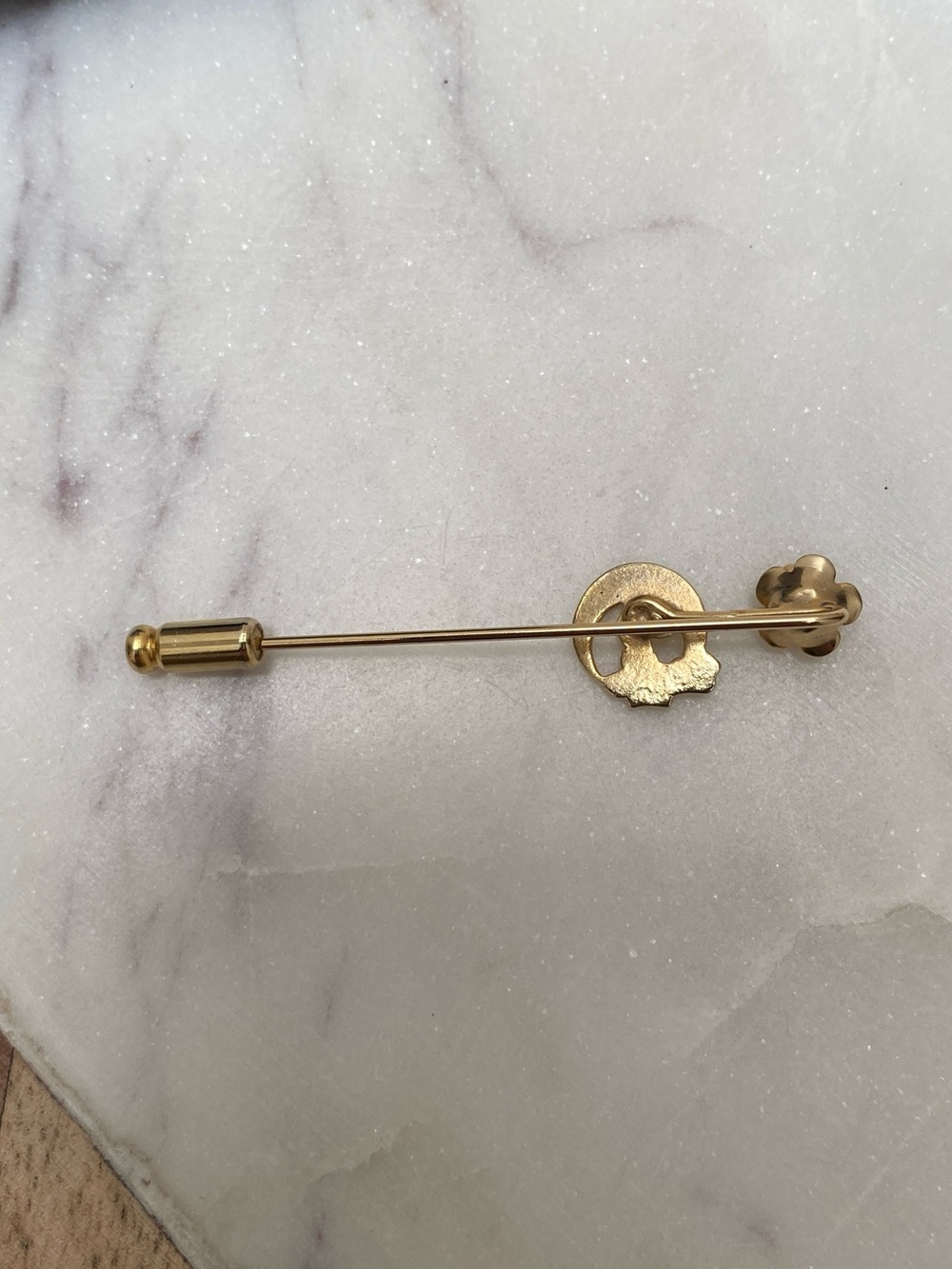 Vintage - Daughters of Rebekah Oddfellows Gold-tone Enamel Stick Pin - Picture 3 of 3